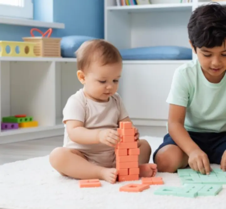 Dzieci w różnym wieku uczące się razem w różnorodny sposób