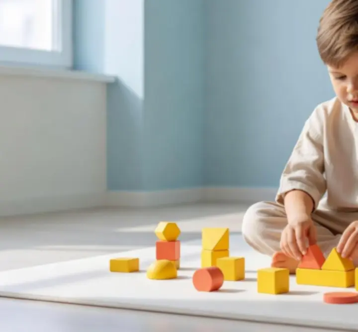 Dziecko uczestniczące w sesji zabawy rozwojowej